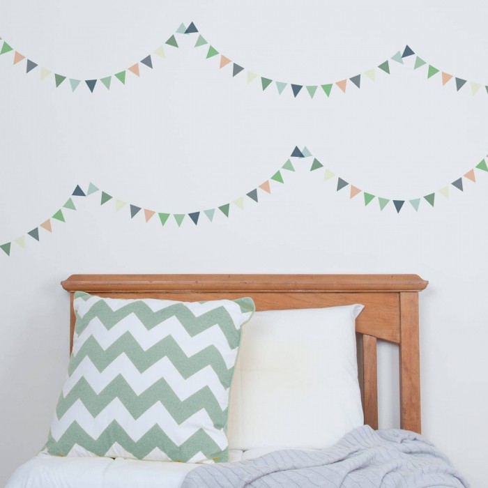 Bunting wall sale stickers